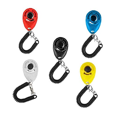 1 Pack de Clicker del entrenamiento del perro con correa para mascotas adiestramiento con clicker con la herramienta de botón grande eficaz del comportamiento de formación para Perros Gatos Aves de