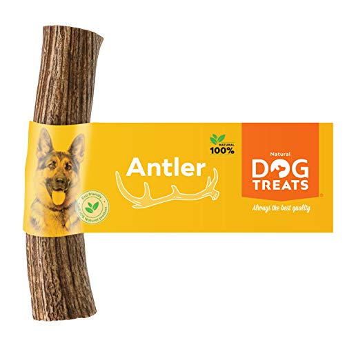 100% Natural Asta de Ciervo para Perro Cuerno Masticar Hueso Juguete, Tamaño Large