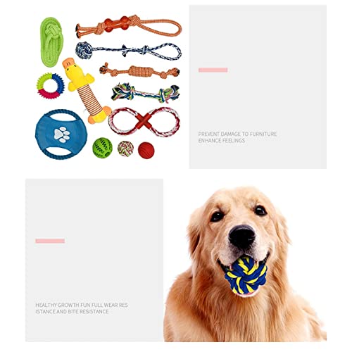 11pcs Dog Toy Toys Toys Toys Toys Kit para Perros Medianos Perrito De Algodón Maseato Tug De Juguete Dog Toy Toy Toy Tug of War Dog Pull Rope Dientes Limpieza De Juguetes De Cachorro para