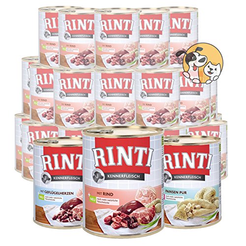 18 X 800 g Rinti iniciados Carne latas Mix | variedades elegir | Perros Forro