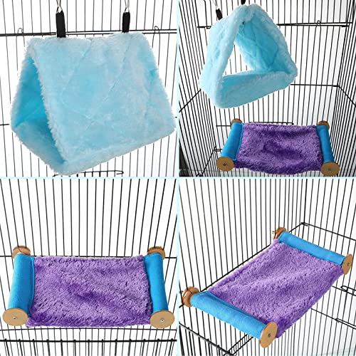 2 piezas de cama cálida para pájaros, choza, hamaca para pájaros, periquito, cueva, tienda colgante, nido para dormir, accesorios para casa