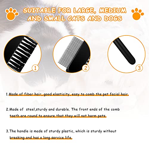 2 Piezas Peines de Lágrimas de Perro Peine de Ojos de Perro Peines Quitamanchas de Lágrimas Peine de Aseo de Ojos de Perro de de Doble Cara para Eliminar Costras y Mocos