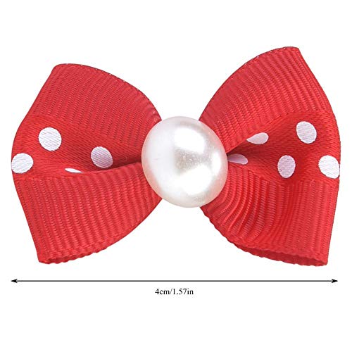 20 Unids Pet Bowknot Cuerda de Pelo Perro Gato Perla Arco de Goma Bandas Encantador Teddy Topknot Pet Grooming Headwear Puppy Kitten Hair Bows Accesorios