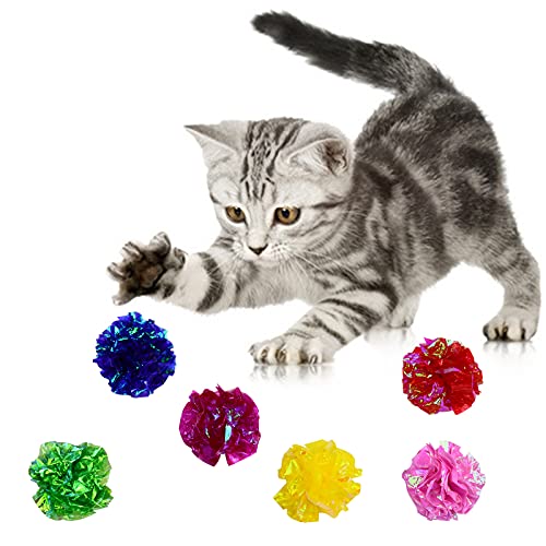 30PCS Juguetes del Gato , Coloridos Balls, Juguete Interactivo Gato, Juguetes para Gatos, Pelotas de Juguete Bolas para Gato Gatito Juguetes