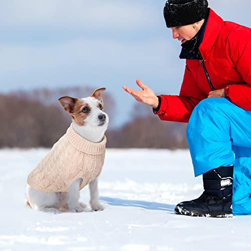 4 Piezas Suéteres para Perros Ropa de Cachorros Jerséis de Otoño de Perros Jersey de Mascotas Artículos de Punto para Perro (L)