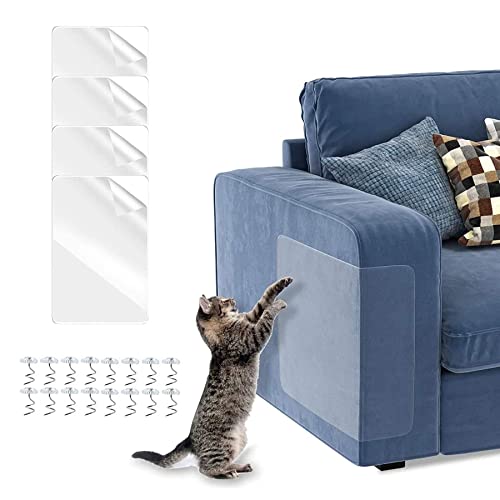 4PCS Sofá Anti-arañazos,Protectores de Sofá para Muebles Tapizados,Protector de arañazos Para Gatos,Gatos Anti-arañazos,Protector de Muebles para Gatos, Protector de Muebles Antiarañazos