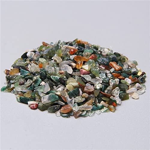 50 g/lote 3-5 mm Malaquita Natural Cuarzo Cristal Pulido Grava Espécimen Piedras naturales y minerales Pecera Piedra verde azul,Ágata india