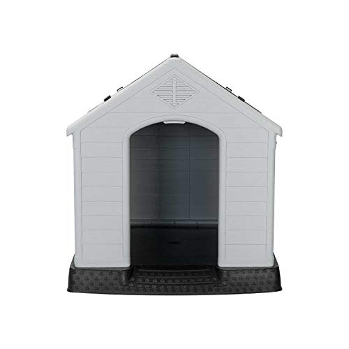 7H SEVEN HOUSE Caseta de Resina para Perros 7house | Caseta para Perros Pequeños | Dimensiones 66,5x73,6x69,5cm | Caseta de Plástico 100% Reciclable y Ecológico | Caseta Mascota Exterior e Interior