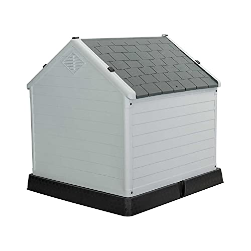 7H SEVEN HOUSE Caseta de Resina para Perros 7house | Caseta para Perros Pequeños | Dimensiones 66,5x73,6x69,5cm | Caseta de Plástico 100% Reciclable y Ecológico | Caseta Mascota Exterior e Interior