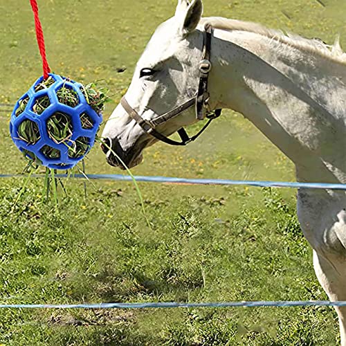 AABEY Bola de Tratamiento para Caballos, alimentador de heno, Bola de Juguete, Juguete de alimentación Colgante para Caballos, Cabras, ovejas, Alivio del estrés, Descanso Estable para Caballos