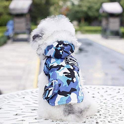 Abrigo cálido Impermeable para Mascotas, Ropa de Camuflaje para Perros, Chaqueta de Piel con Capucha para Chihuahua, Perros pequeños y Grandes