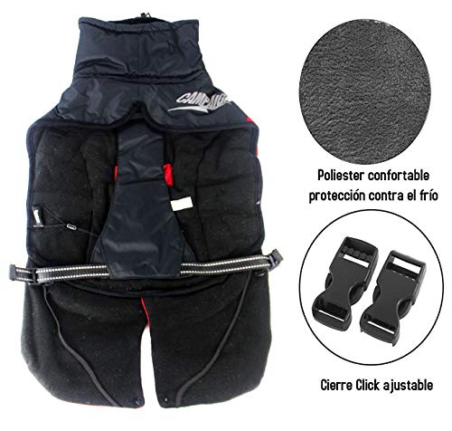 Abrigo Chaqueta para Perro, Caliente para Mascotas, Chaqueta Chubasquero Impermeable de Invierno, Cazadora Perro con Forro Polar, Ropa para Perro. (9L, 1206 Rojo)