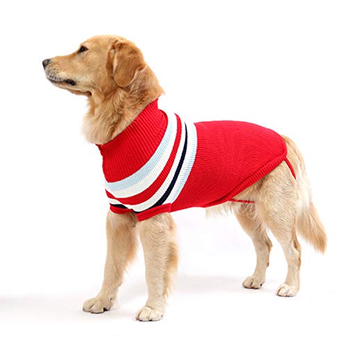 Abrigo de suéter para Perros, clásico a Rayas para Mascotas, Gatos, Cachorros, Chaqueta de Tejido Suave, suéter cálido, Ropa de Invierno, Ropa