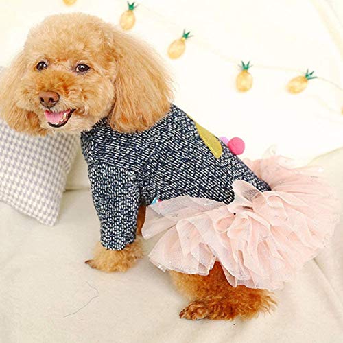 Abrigo para Perros Ropa para Perros Mascotas Ropa de Mascota de Invierno Ropa de Perros Mascotas Tela suéter Vestido Smoking (Size : L)