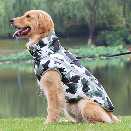 Abrigo reflectante para perros,Elegante chaqueta cálida de invierno impresa,Deporte al aire libre impermeable ropa de perro chaleco de invierno