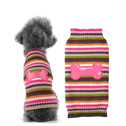 ABRRLO Suéter para perro o mascota, para cachorro, pequeño y mediano (XL, rosa)