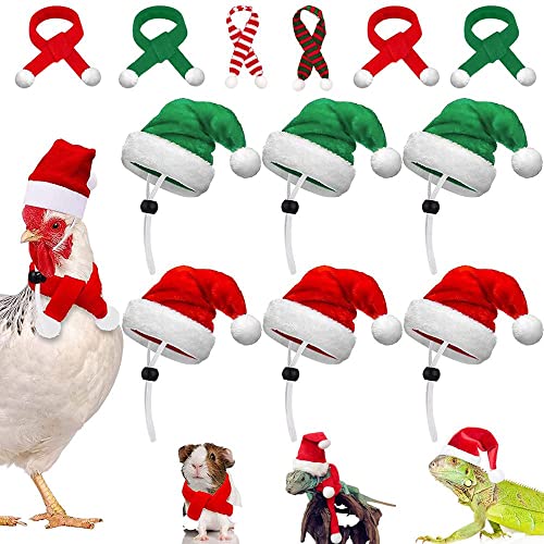 Accesorio de decoración del hogar Traje de vacaciones Lagarto Guinea Pig Aves de corral Sombreros Animal Bufanda Feliz Navidad Pet Hat Santa Claus (A)