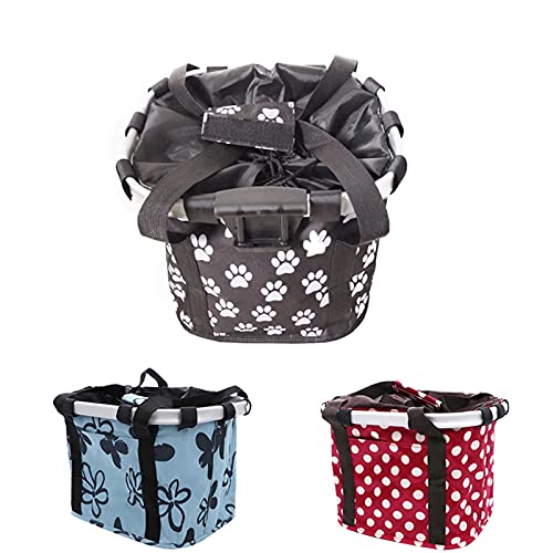 ACEACE Cesta del Soporte de la Bicicleta de Tela Canasta del Soporte de la Bicicleta del Gato para el Perro de la Bicicleta Plegable para Perros pequeños (Color : Gray)