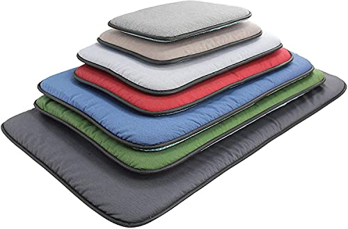 Acomoda Textil - Cama para Perros de Tela, Cama Perros Antideslizante y Lavable. Colchoneta Mascotas para Transportín y Hogar. (80x60, Negro)