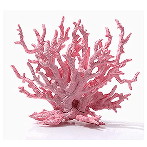 Acuario de Plástico Artificial Rosa, Planta de Acuario de Coral de Plástico, Planta de Coral Artificial de Plástico, Acuario de Coral de Resina Artificial, Simulación de Coral de Resina, Pecera