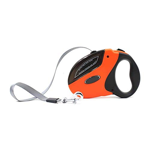 Adesign Cuerda de cinta de nylon retráctil automática de perrito de perrito for perros mascotas Cuerda de cinta de nylon de asa de manija Cinta de cinta de nylon 5m for perros pequeños, medianos y gra