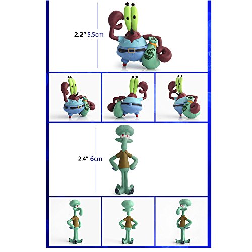 Adornos para acuario, con temática de Bob Esponja, 11 piezas