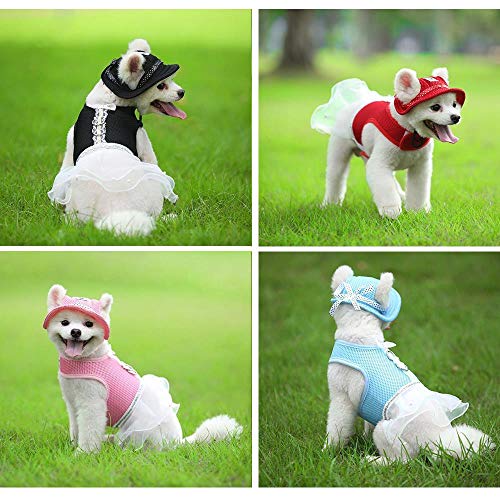 AFRUDDR Sombrero para Perros Gorra de Visera de Verano para Perros Gorra pequeña para Perros Mascotas Cachorro Sombreros para Productos para Mascotas al Aire Libre Chihuahua, Sombrero Rosa, M