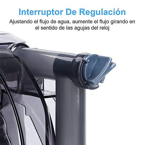 AKKEE Filtro Acuario, Filtro Pecera, Filtro Externo Acuario Filtro Pecera Pequeña Acuario Filtro Cascada Flujo 200L/H Filtro para Acuario, Adecuado para 20L~40L Tanque de Peces (3.5W)