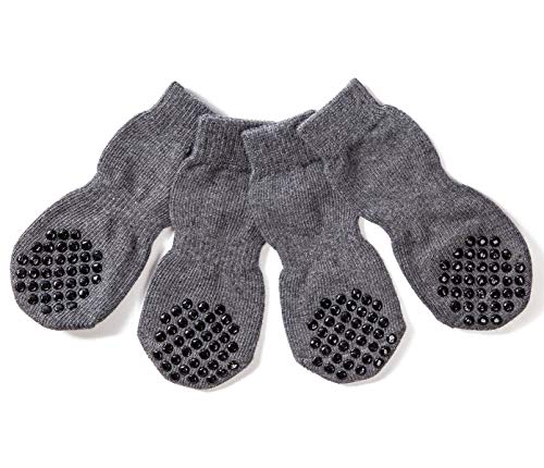 Akopawon - Calcetines antideslizantes de 4 piezas para perros y gatos, con refuerzo de goma, talla 2XL