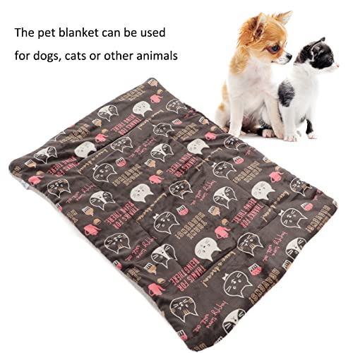 Alfombrilla de Sofá para Perro, Lavable a Máquina, Protege los Muebles, Manta para Mascotas, Franela, Lana de Cordero, Patrón Bonito para Cachorro Y Gato(Tamaño M 55 * 42 CM)