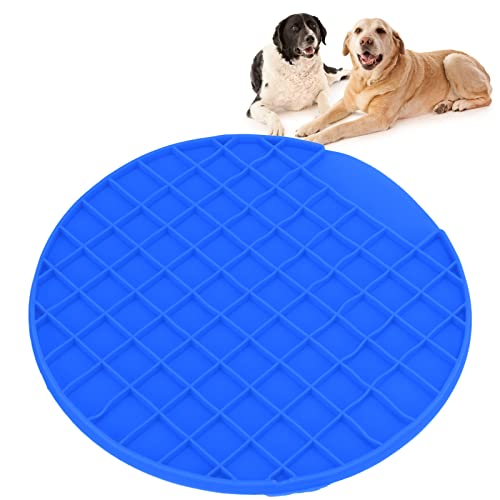 Alfombrilla para Comida para Mascotas, Fácil de Limpiar, Diseño Antideslizante, Alfombrilla Duradera para Lamer para Perros, Alivio de la Ansiedad para Perros Y Gatos(azul)