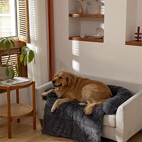 Alfombrilla para Sofá para Mascotas, Suave Y CáLido Lavable Sofa Perro, Cojín para Perros, Protector de Sofá para Cama para Perros, Alfombrilla Cómoda para Cama para Gatos, 115cm Gray