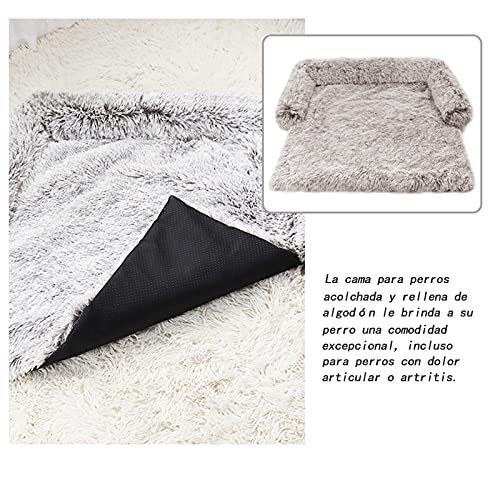 Alfombrilla para Sofá para Mascotas, Suave Y CáLido Lavable Sofa Perro, Cojín para Perros, Protector de Sofá para Cama para Perros, Alfombrilla Cómoda para Cama para Gatos, 115cm Gray