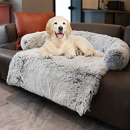 Alfombrilla para Sofá para Mascotas, Suave Y CáLido Lavable Sofa Perro, Cojín para Perros, Protector de Sofá para Cama para Perros, Alfombrilla Cómoda para Cama para Gatos, 115cm Gray