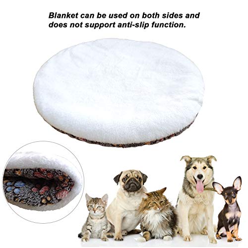 Alfombrillas Cama Perros Mantas de Forro Polar de Doble Cara Cojín Redondo para Cachorros Gatos Colchón Sofá Almohada Mascotas Colchonetas Cuna Portatil Adecuado para Perros y Gatos medianos pequeños