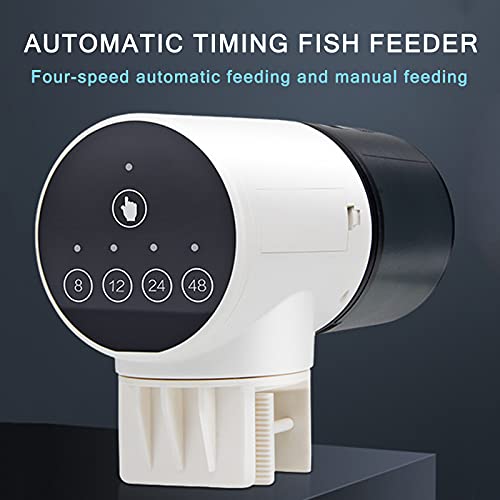 Alimentador automático de Peces Holzsammlung, alimentador automático Inteligente con Temporizador de Tanque de Acuario, dispensador Inteligente de Alimentos para Peces programable