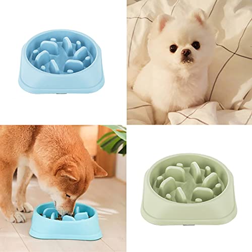 Alimentador Lento para Perros,Forreen 2 Piezas Comedero Perro Antivoracidad Antideslizante Interactivo Saludable Alimentador alimentador Lento para Mascotas para Evitar Ahogo Comer Demasiado