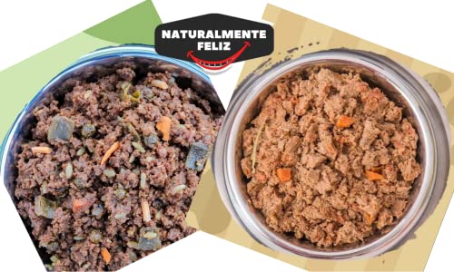 Alimento Natural casero para Perros, húmedo con Carne Fresca y Verduras Frescas - 90% Carne Knatur (6x600gr) (Cordero y Pescado)