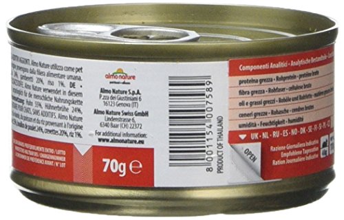 Almo Nature Legend - Alimento para gatos, pollo y gambas, 6 x 70 gramos