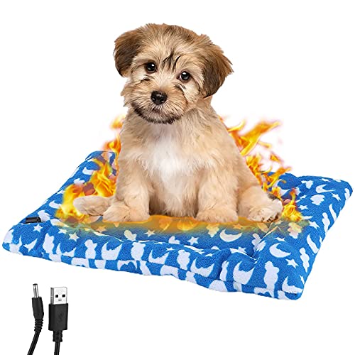 Almohadilla térmica para Mascotas,Manta Eléctrica para Perro,Almohadilla Térmica para Perros y Gatos,Electrica USB 5V Almohadilla Elctrica,Alfombrilla térmica para Perros, Gatos