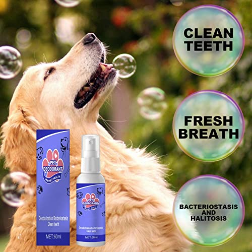 Ambientador para el aliento de perro - Spray para el aliento de perro con formulaciones naturales - Aditivo de agua para el cuidado bucal para perros, gatos, mascotas - Sin cepillado y combate Woyufen