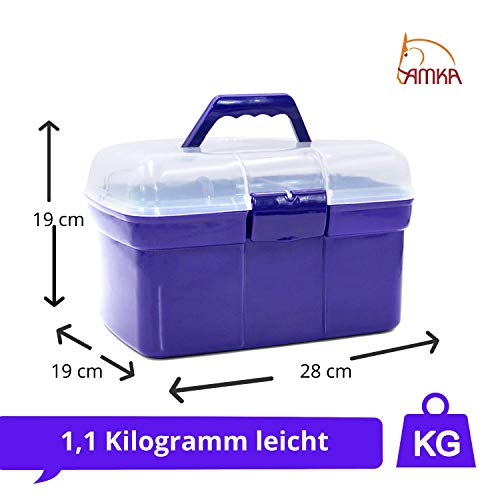 AMKA Caja de limpieza para niños – Maletín de limpieza relleno 7 piezas (morado)