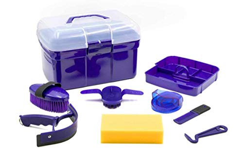 AMKA Caja de limpieza para niños – Maletín de limpieza relleno 7 piezas (morado)