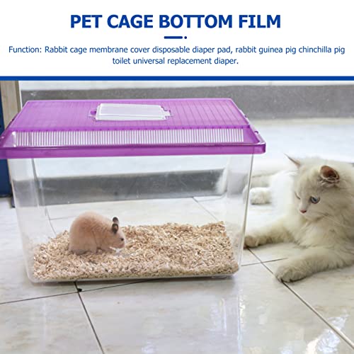 Angoily 20 PCS Conejos Desechables Guinea Pig Cojín de Jaula de Plástico Filmy Cubierta Pequeño Pañal de Animales Mascotas Accesorio para Cat Hamster Reptil Chinchilla Hedgehog