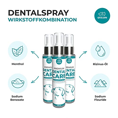 Anicare Premium Dental Care: espray Dental para Perros y Gatos, para Lograr una Correcta Limpieza y Cuidado Dental. Acaba con el Mal Aliento y Elimina el sarro!