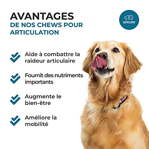 Anicare Premium Joint Care: Masticables Altamente concentrados para Perros Que rechazan Las Pastillas para Las articulaciones. con glucosamina, condroitina, MSM y mejillón de Nueva Zelanda