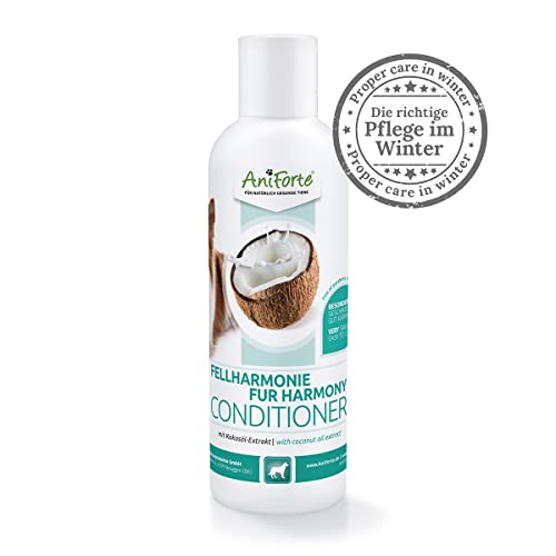 AniForte Acondicionador de Pelo para Perros de 200ml - Acondicionador Natural para Perros de Pelo Largo y Corto, Cuidado y protección con extracto de Aceite de Coco y Aloe Vera, No más enredos