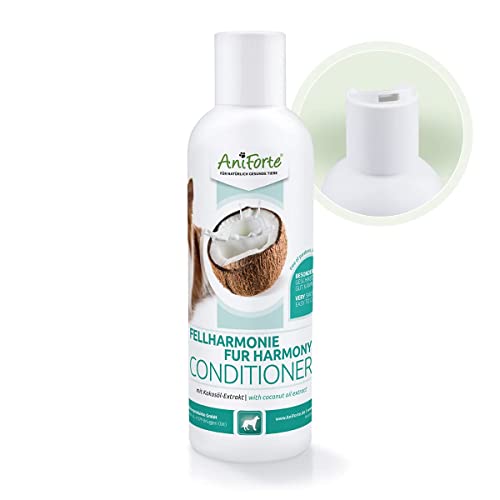 AniForte Acondicionador de Pelo para Perros de 200ml - Acondicionador Natural para Perros de Pelo Largo y Corto, Cuidado y protección con extracto de Aceite de Coco y Aloe Vera, No más enredos