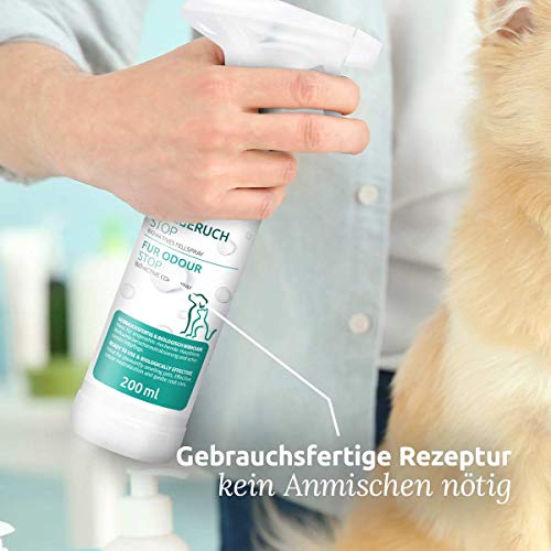 AniForte Parada de Olor a Piel de Perro y Gato 200ml - Spray para el Pelo contra el Olor de Perros y Gatos, neutralizador de olores Naturales para Pelo Largo y Corto, contra los olores Animales