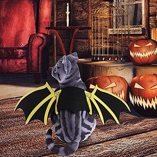 Animales de compañía, disfraz de Halloween de calve-Surris alas para animales de compañía, Halloween, disfraz de murciélago, diseño de Batman, alas para perro, gato, cachorro, gatito, etc.